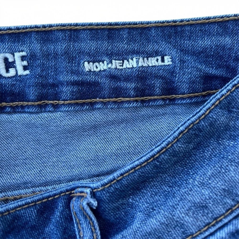 Blue Spice Women's Distressed Boyfriend Jeans mom jeans ankle - Picture 9 of 10